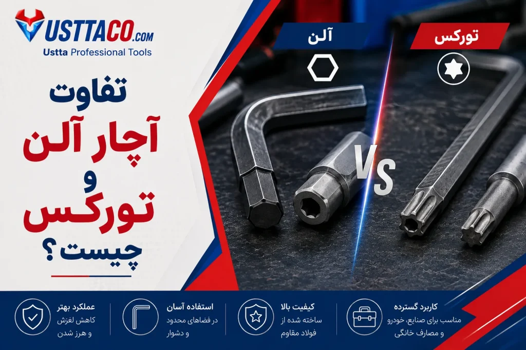 تفاوت آچار آلن و تورکس