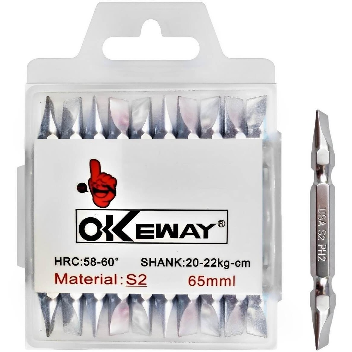 نوک پیچ گوشتی سردریلی دوسر تخت 6.5 سانت OKEWAY